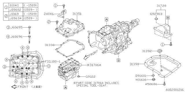 2014 Subaru Impreza Control Valve Diagram 1