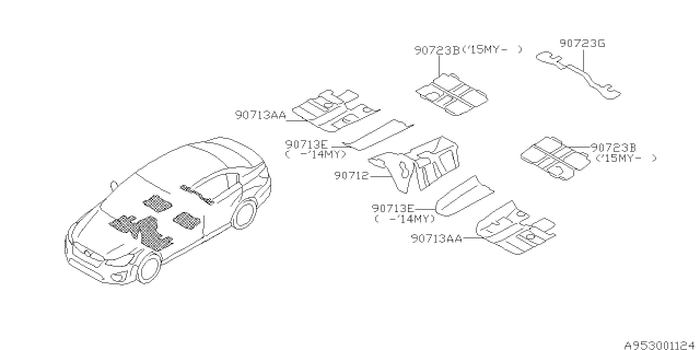 2014 Subaru Impreza Sedan Silencer Diagram