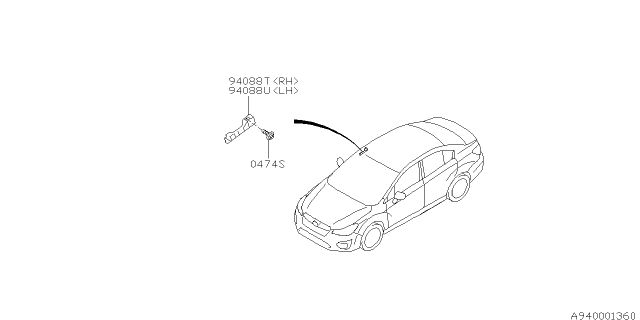 2015 Subaru Impreza Inner Trim Diagram 2