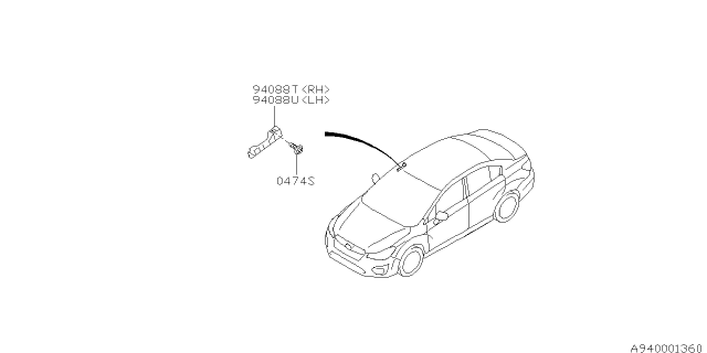 2012 Subaru Impreza Sedan Inner Trim Diagram 2