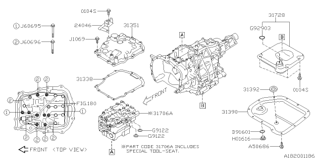 2012 Subaru Impreza Sedan Control Valve Diagram