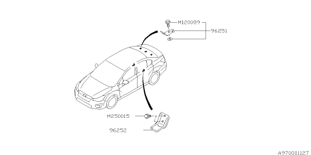 2016 Subaru Impreza Sedan Tool Kit & Jack Diagram 1