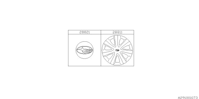 2013 Subaru Impreza Sedan Wheel Cap Diagram