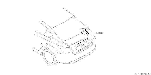 2013 Subaru Impreza Cord Trunk Lid Diagram for 81811FJ050