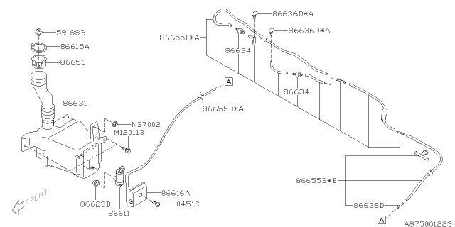 2013 Subaru Impreza Windshield Washer Diagram 1