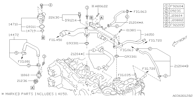 2016 Subaru Impreza Water Pipe Diagram 1