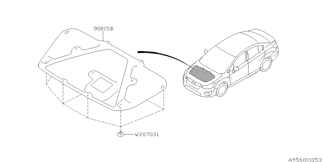 2015 Subaru Impreza Hood Insulator Diagram