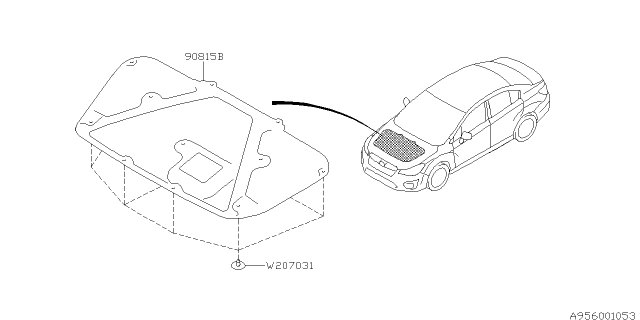 2015 Subaru Impreza Sedan Hood Insulator Diagram