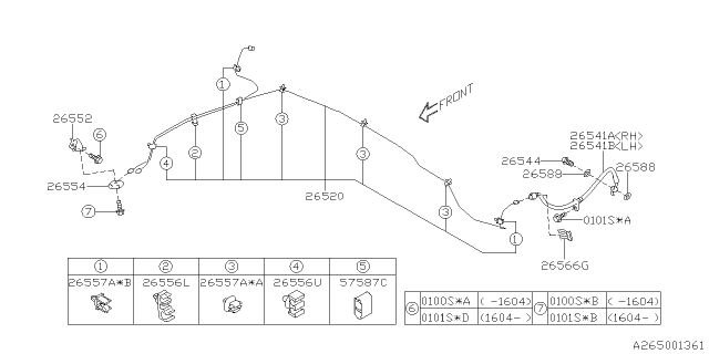 2013 Subaru Impreza Sedan Brake Piping Diagram 3