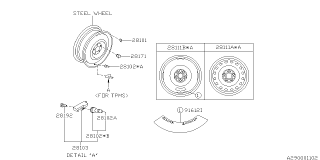 2016 Subaru Impreza Sedan Disk Wheel Diagram 2