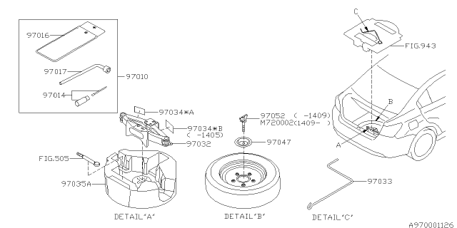 2016 Subaru Impreza Sedan Tool Kit & Jack Diagram 2