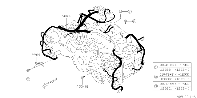 2015 Subaru Impreza Sedan Engine Wiring Harness Diagram