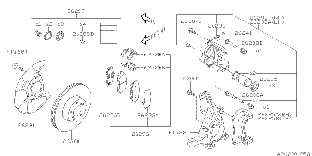 2015 Subaru Impreza Sedan Front Brake Diagram 2
