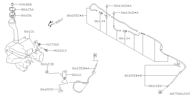 2014 Subaru Impreza Windshield Washer Diagram 1