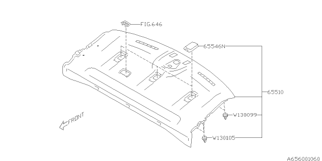 2014 Subaru Impreza Luggage Shelf Rear Diagram