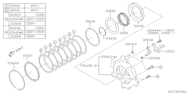 2015 Subaru Impreza Sedan Low & Reverse Brake Diagram