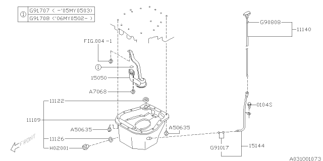 2004 Subaru Outback Oil Pan Diagram 1