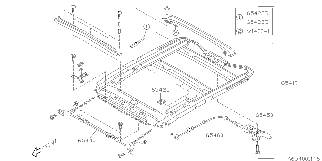 2003 Subaru Legacy Sun Roof Diagram 4