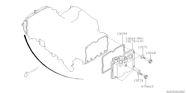 2003 Subaru Baja Rocker Cover Diagram 3