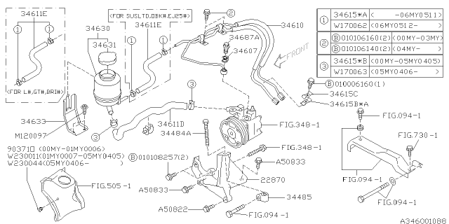 2004 Subaru Baja Power Steering System Diagram 3