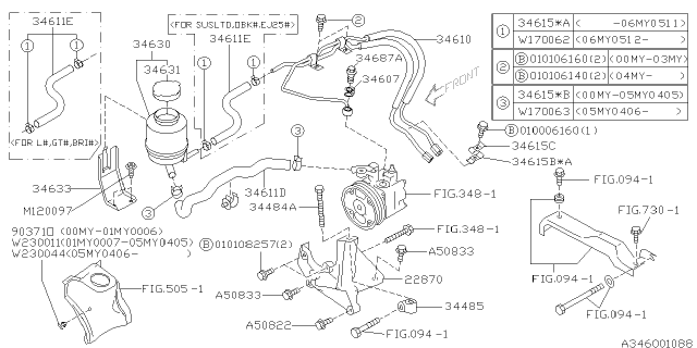 2006 Subaru Baja Power Steering System Diagram 2