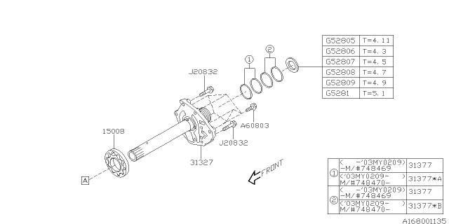 2003 Subaru Legacy Automatic Transmission Oil Pump Diagram 1