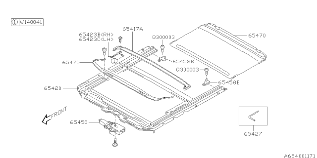 2003 Subaru Outback Sun Roof Diagram 2