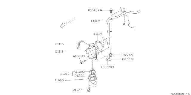 2000 Subaru Legacy Water Pump Diagram