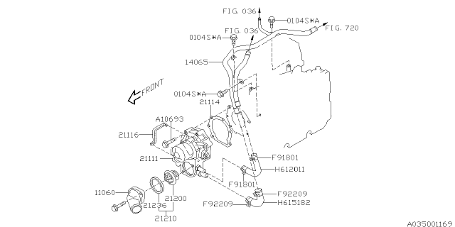 2004 Subaru Legacy Cover-THERMO Diagram for 11060AA102