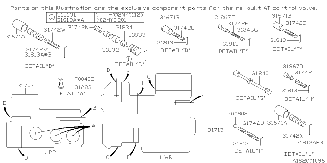 2002 Subaru Legacy Spring-Valve Diagram for 31742AA430