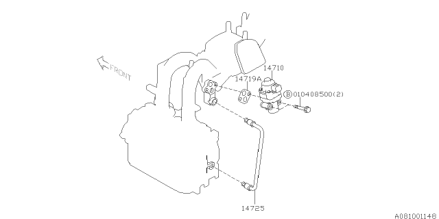 2005 Subaru Baja Emission Control - EGR Diagram 1