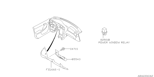 2002 Subaru Legacy Power Window Equipment Diagram