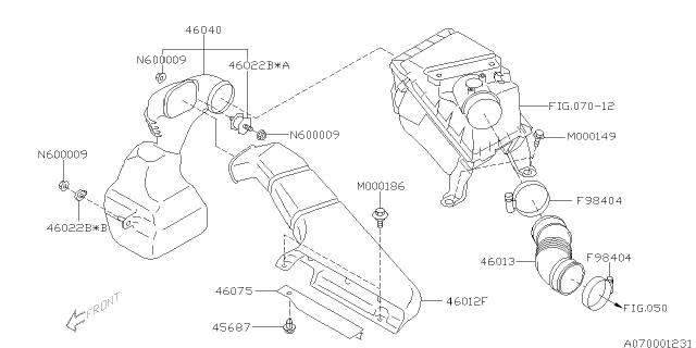 2006 Subaru Baja Boot Diagram for 46023FC041