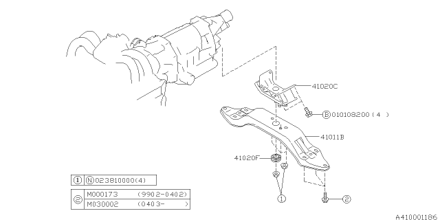 2003 Subaru Legacy Engine Mounting Diagram 2