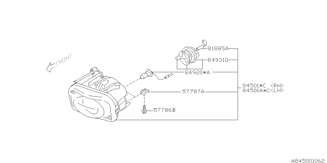 2002 Subaru Legacy Lamp - Fog Diagram 3