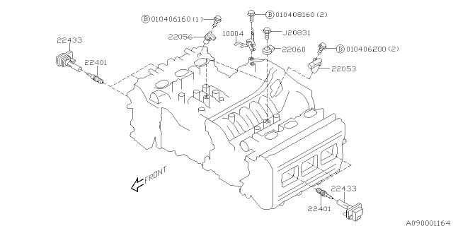 2004 Subaru Legacy Spark Plug & High Tension Cord Diagram 1