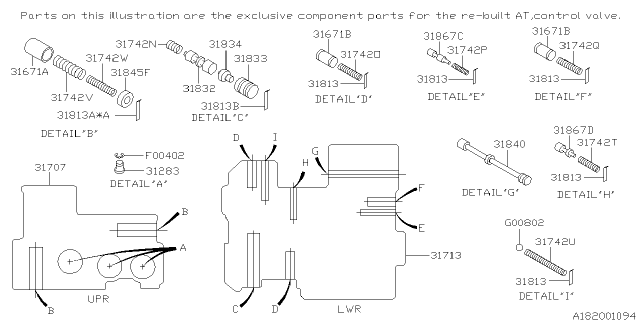 2000 Subaru Legacy Spring Valve Diagram for 31742AA250