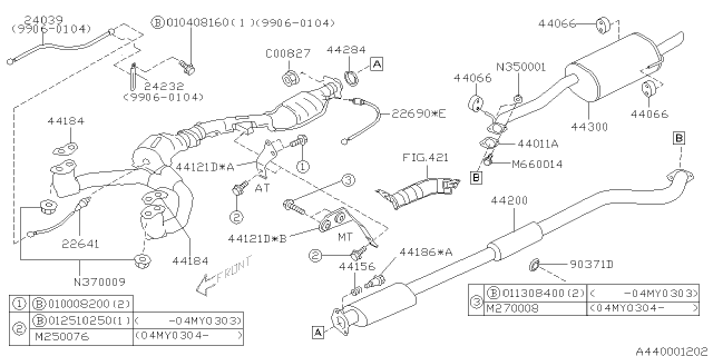 2003 Subaru Baja Exhaust Diagram 1