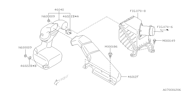 2003 Subaru Outback Air Cleaner & Element Diagram 11