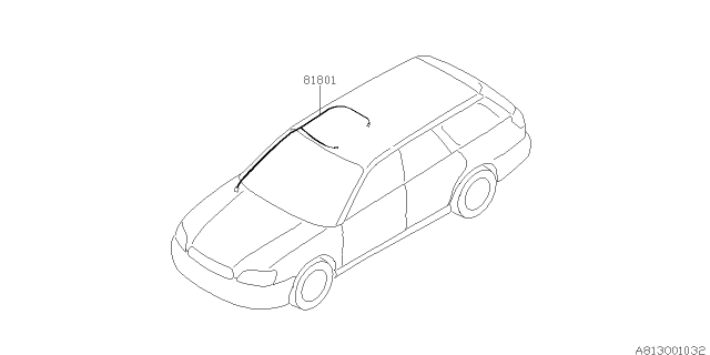 2003 Subaru Baja Cord Roof RH Diagram for 81801AE59A