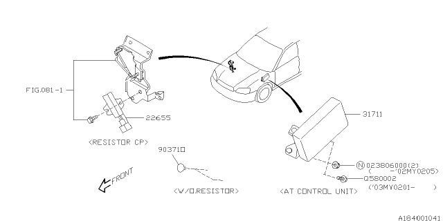 2006 Subaru Baja Control Unit Diagram