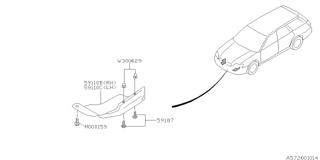 2003 Subaru Outback Under Cover & Exhaust Cover Diagram 2