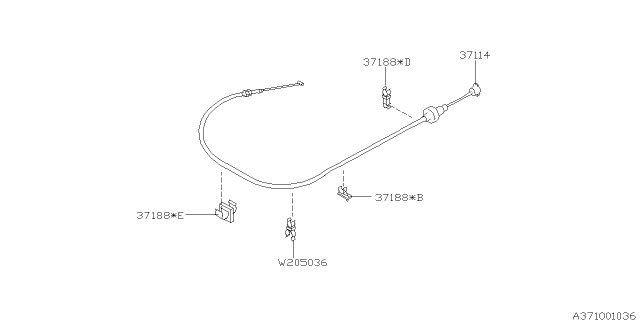 2001 Subaru Legacy Accel Cable Diagram 1