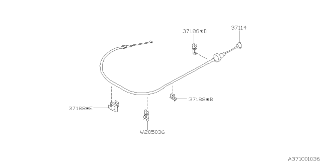 2002 Subaru Legacy Accel Cable Diagram 1