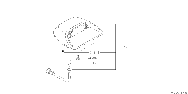 2003 Subaru Baja Lamp - High Mount Stop Lamp Diagram 2