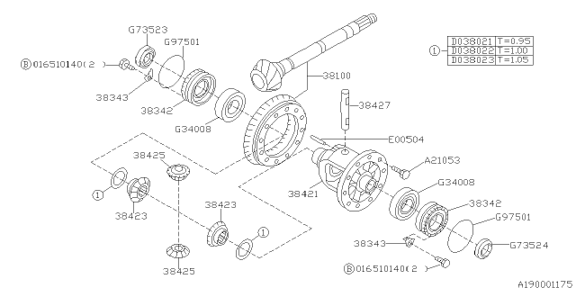 2003 Subaru Legacy Differential - Transmission Diagram 3