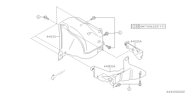 2004 Subaru Outback Exhaust Cover Diagram