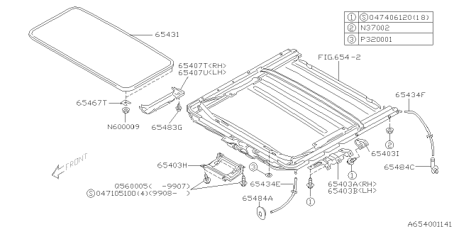 2003 Subaru Outback Sun Roof Diagram 7