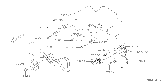 2003 Subaru Outback Camshaft & Timing Belt Diagram 5