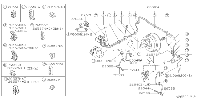 2003 Subaru Baja Clamp Diagram for 26556AE040